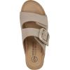imageWHITE MOUNTAIN Womens Fearful DoubleStrap MiniWedge SandalSandal WoodSuede