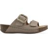 imageWHITE MOUNTAIN Womens Fearful DoubleStrap MiniWedge SandalSandal WoodSuede