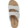 imageWHITE MOUNTAIN Womens Fearful DoubleStrap MiniWedge SandalWhiteLeather