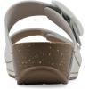 imageWHITE MOUNTAIN Womens Fearful DoubleStrap MiniWedge SandalWhiteLeather