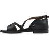 imageWHITE MOUNTAIN Womens Kika Open Toe Flat SandalBlackSmooth