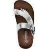 imageWHITE MOUNTAIN Carly Signature ComfortMolded Footbed Sandal SilverLeather 3 M