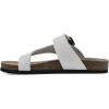 imageWHITE MOUNTAIN Carly Signature ComfortMolded Footbed Sandal WhiteLeather 2 M