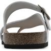 imageWHITE MOUNTAIN Carly Signature ComfortMolded Footbed Sandal WhiteLeather 5 M