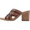 imageWHITE MOUNTAIN Shoes Be Happy Womens Block Heel SandalLtbrownBurnishedMulti