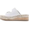 imageWHITE MOUNTAIN Shoes Capture Womens Wedge Slide SandalWhiteBurnSmooth
