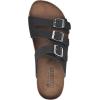 imageWHITE MOUNTAIN Shoes Greatest Womens Footbed SandalBlackLeather