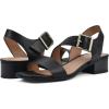 imageWHITE MOUNTAIN Womens Albatas Low Block Heel SandalBlackSmooth