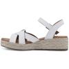 imageWHITE MOUNTAIN Womens Dapper Wedge SandalWhiteBurnSmooth