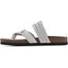 imageWHITE MOUNTAIN Womens Hangout Footbed SandalWhiteLeather