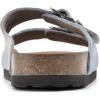 imageWHITE MOUNTAIN Womens Hippy Footbed SandalDustytealLtgreyLeather