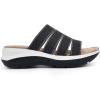 imageWHITE MOUNTAIN Womens Horizon Flat SandalBlackSmooth