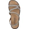 imageWHITE MOUNTAIN Womens Majorette Bejeweled Flat Footbed SandalSilverFabric