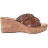 imageWHITE MOUNTAIN Womens Samwell Strappy Slip On Wedge SandalsLeopard