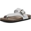 imageWHITE MOUNTAIN Carly Signature ComfortMolded Footbed Sandal WhiteLeather 2 M