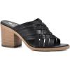imageWHITE MOUNTAIN Shoes Be Happy Womens Block Heel SandalBlackBurnishedSmooth