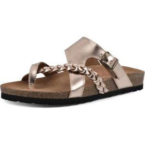 imageWHITE MOUNTAIN Handpick Flat SandalRosegoldLeather