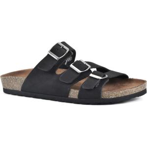 imageWHITE MOUNTAIN Shoes Greatest Womens Footbed SandalBlackLeather