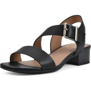 imageWHITE MOUNTAIN Womens Albatas Low Block Heel SandalBlackSmooth