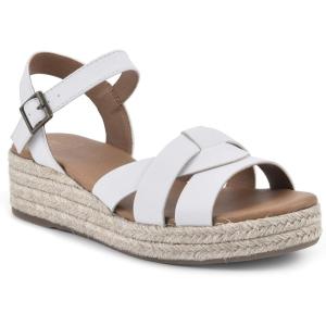 imageWHITE MOUNTAIN Womens Dapper Wedge SandalWhiteBurnSmooth