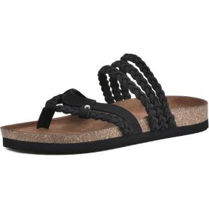 imageWHITE MOUNTAIN Womens Hangout Footbed SandalBlackNubuck