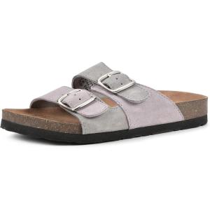 imageWHITE MOUNTAIN Womens Hippy Footbed SandalLavenderblushLtgreyLeather