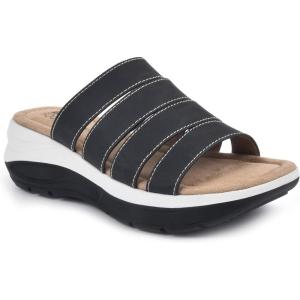 imageWHITE MOUNTAIN Womens Horizon Flat SandalBlackSmooth
