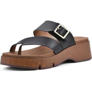 imageWHITE MOUNTAIN Womens Leftover Platform SandalBlackBurnSmooth
