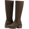 imageWhite Mountain Womens Marcella Block Heel Tall Shaft BootDark Taupe Fabric