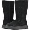 imageWhite Mountain Womens Tripp Rhinestoned Lined Platform Tall Shaft BootBlack Faux Suede