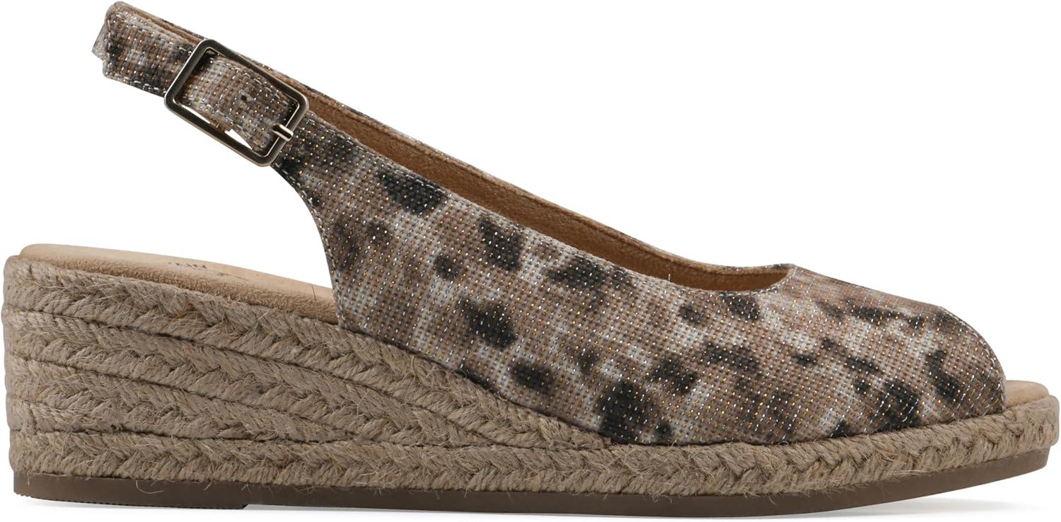 imageWHITE MOUNTAIN womens MaizeNaturalMetLeopardFabric