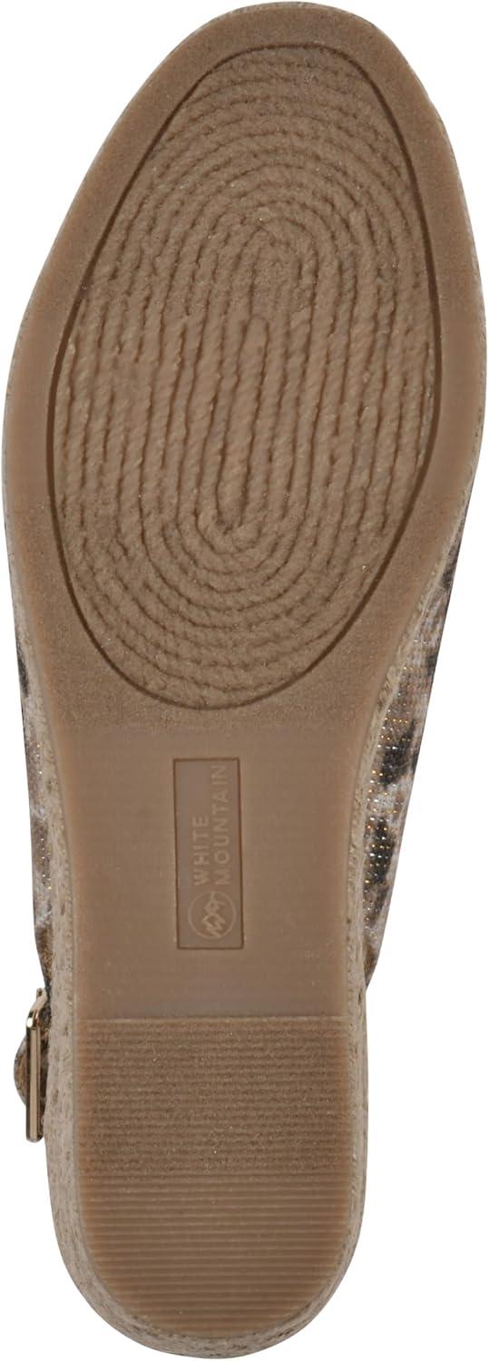 imageWHITE MOUNTAIN womens MaizeNaturalMetLeopardFabric