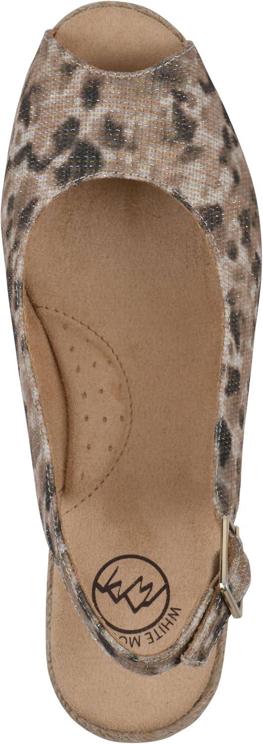 imageWHITE MOUNTAIN womens MaizeNaturalMetLeopardFabric