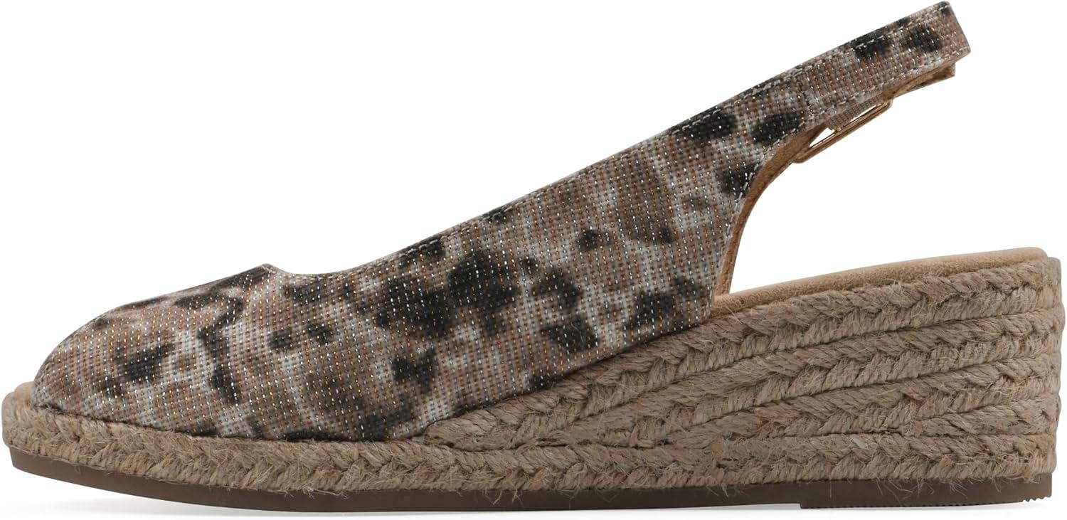 imageWHITE MOUNTAIN womens MaizeNaturalMetLeopardFabric