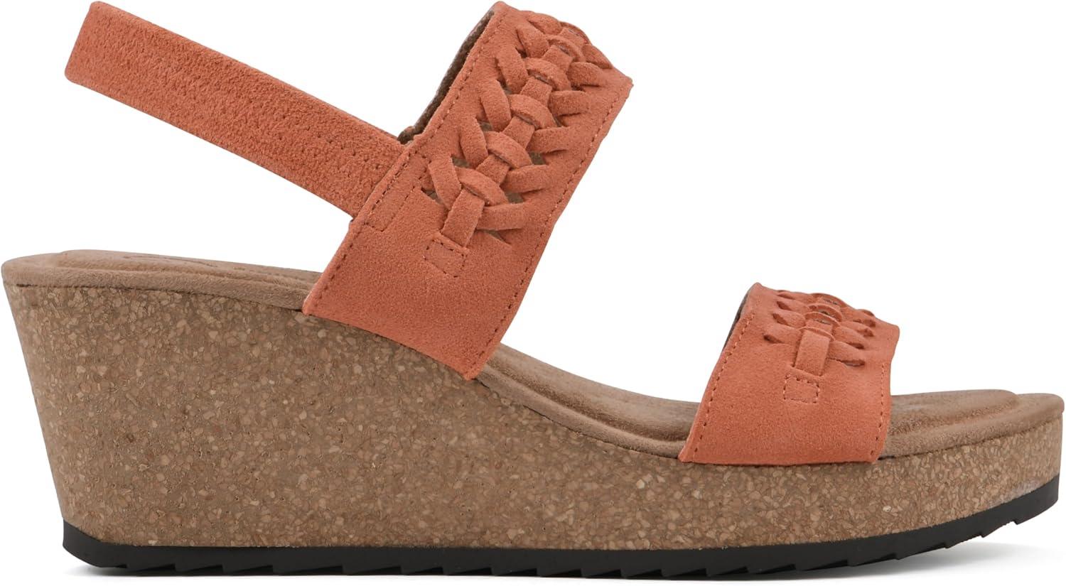 imageWHITE MOUNTAIN womens PretreatWedge SandalAperol SpritzSuede