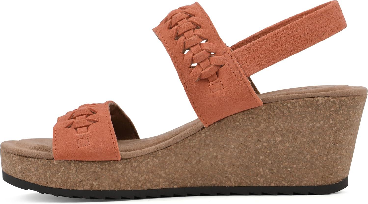 imageWHITE MOUNTAIN womens PretreatWedge SandalAperol SpritzSuede