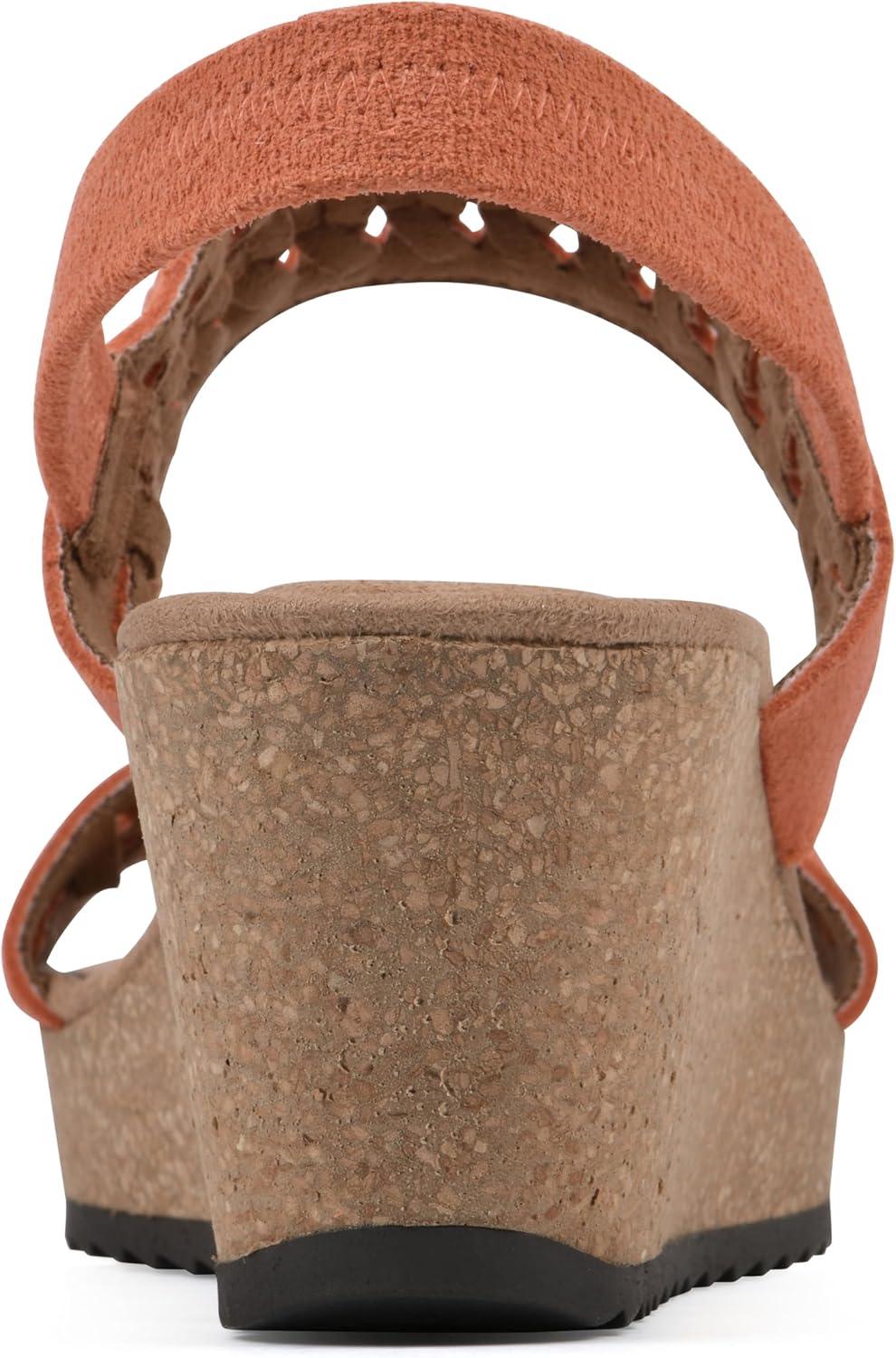 imageWHITE MOUNTAIN womens PretreatWedge SandalAperol SpritzSuede