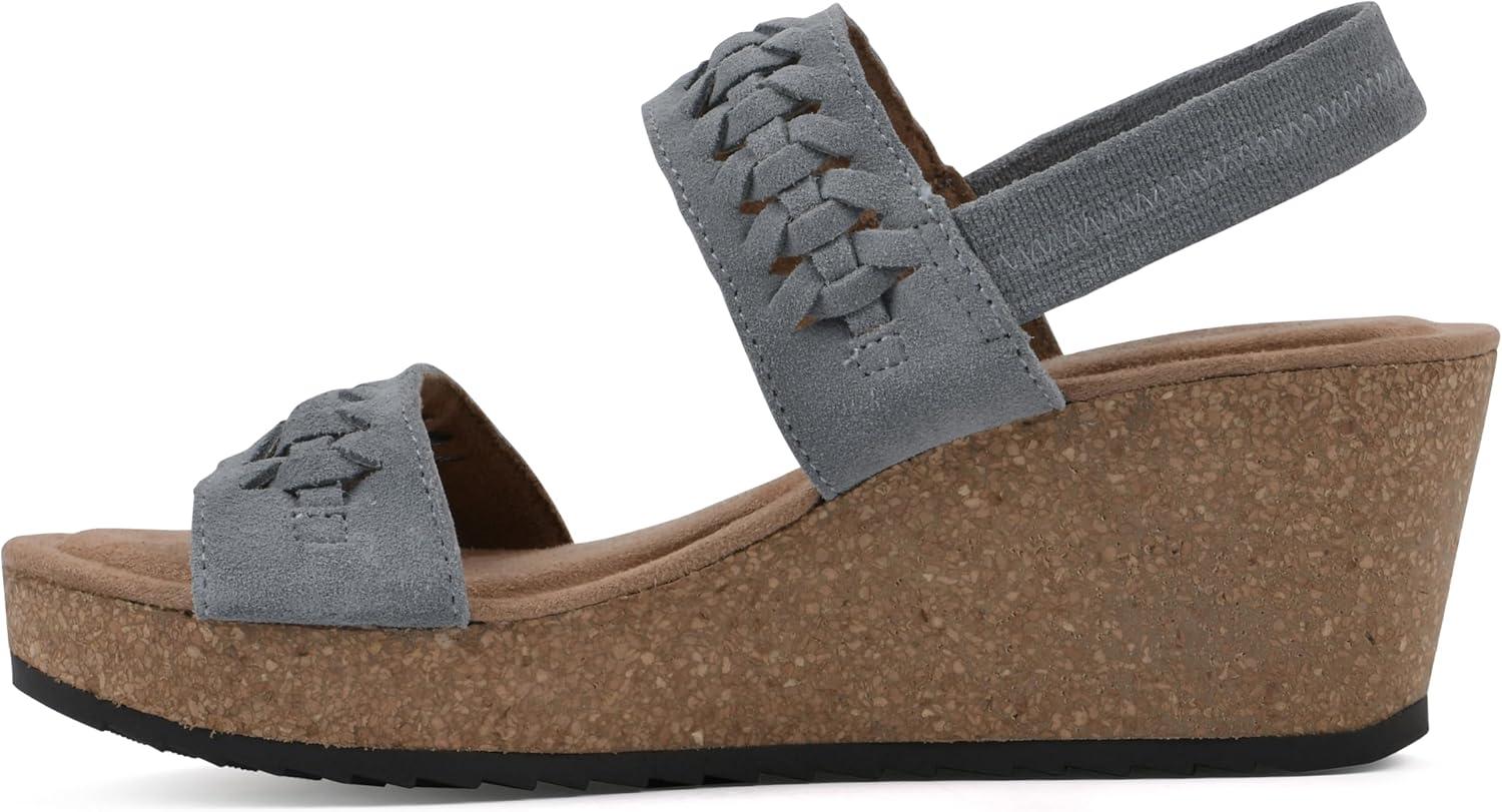 imageWHITE MOUNTAIN womens PretreatWedge SandalBlue RaspberrySuede