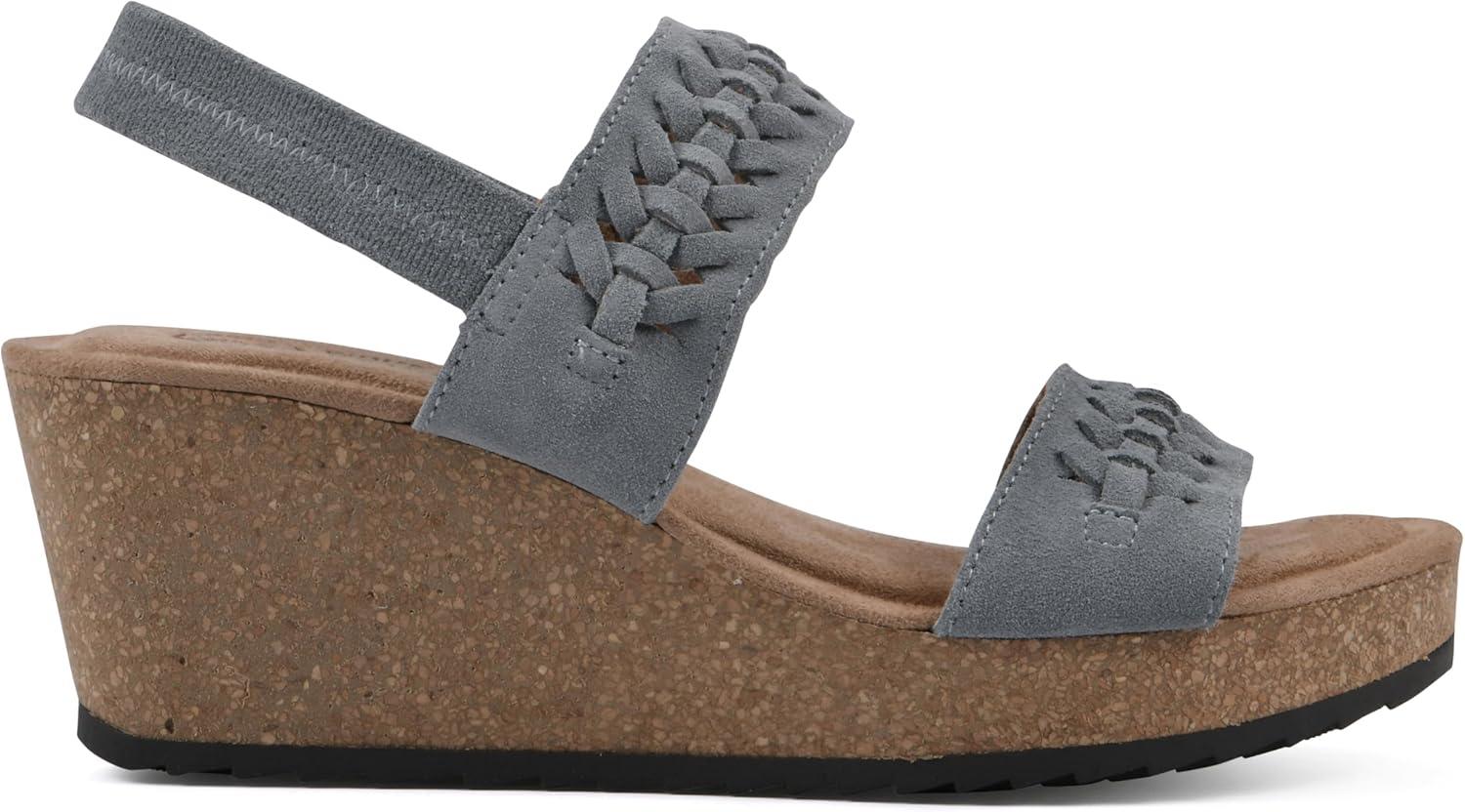 imageWHITE MOUNTAIN womens PretreatWedge SandalBlue RaspberrySuede