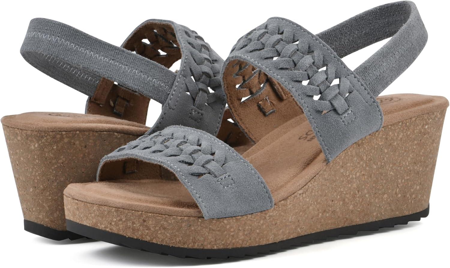 imageWHITE MOUNTAIN womens PretreatWedge SandalBlue RaspberrySuede