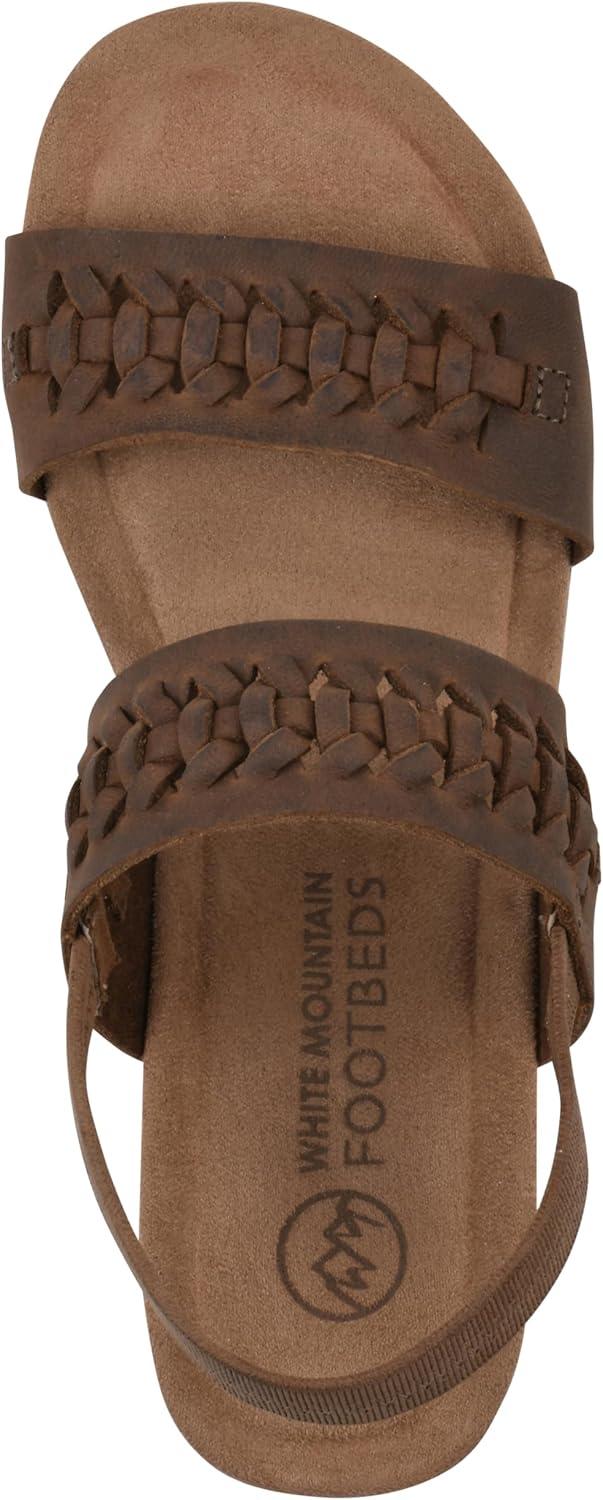 imageWHITE MOUNTAIN womens PretreatWedge SandalBrownLeather