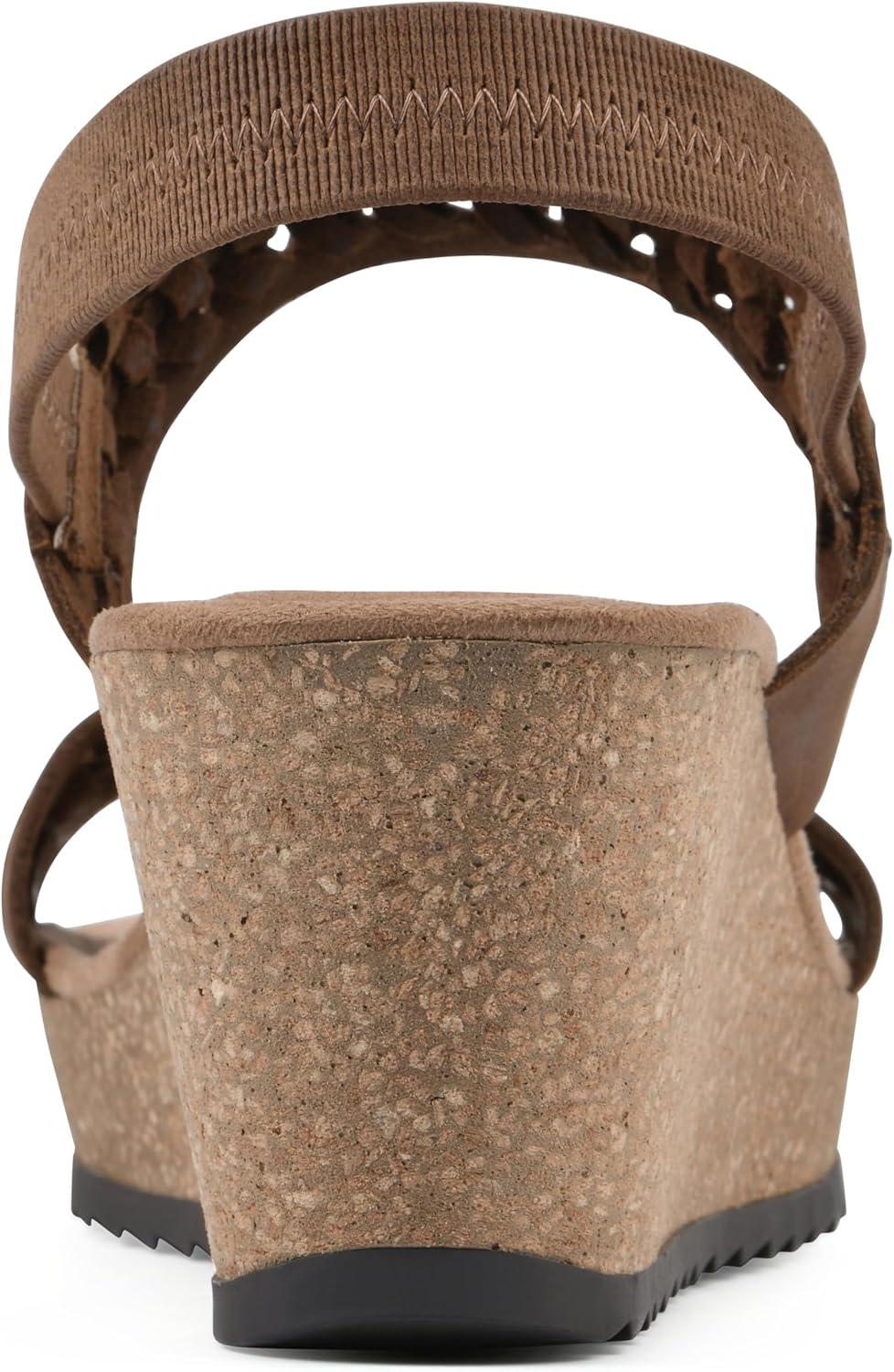 imageWHITE MOUNTAIN womens PretreatWedge SandalBrownLeather