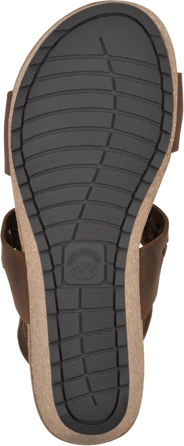 imageWHITE MOUNTAIN womens PretreatWedge SandalBrownLeather