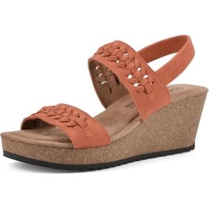 imageWHITE MOUNTAIN womens PretreatWedge SandalAperol SpritzSuede