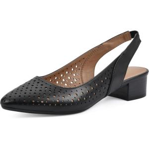 imageWHITE MOUNTAIN Womens Boronic Low Block HeelBlackSmooth