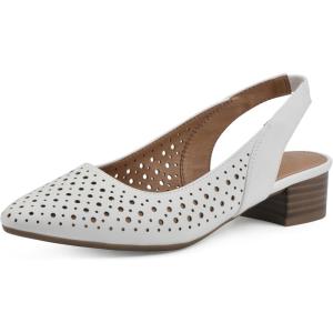 imageWHITE MOUNTAIN Womens Boronic Low Block HeelWhiteSmooth