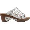 image:imageWhite Mountain Womens Valencia Clog SandalWhite Multi Flower Smooth