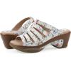 image:imageWhite Mountain Womens Valencia Clog SandalWhite Multi Flower Smooth