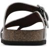 image:imageWHITE MOUNTAIN Carly Signature ComfortMolded Footbed Sandal SilverLeather 1 M