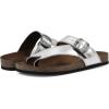 image:imageWHITE MOUNTAIN Carly Signature ComfortMolded Footbed Sandal SilverLeather 1 M